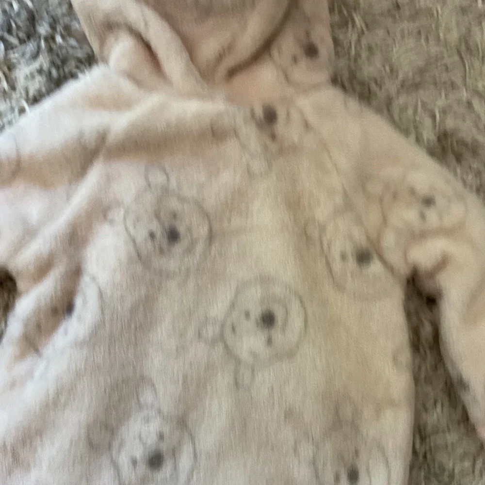Disney Baby Winnie the Pooh Faux Fur‎ Hoodie and Leggings Set Pink Cream 3-6M